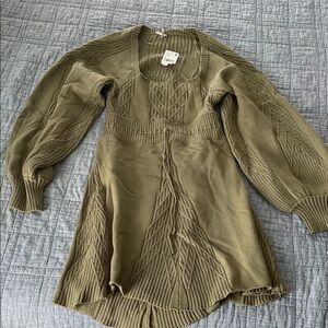 Free People Olive Knit Dress